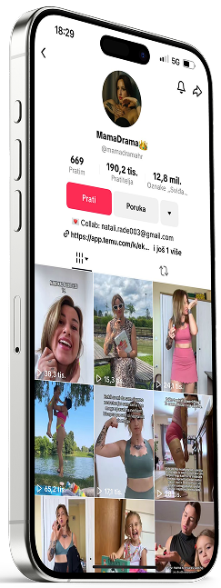 Tiktok na mobilnom uređaju
